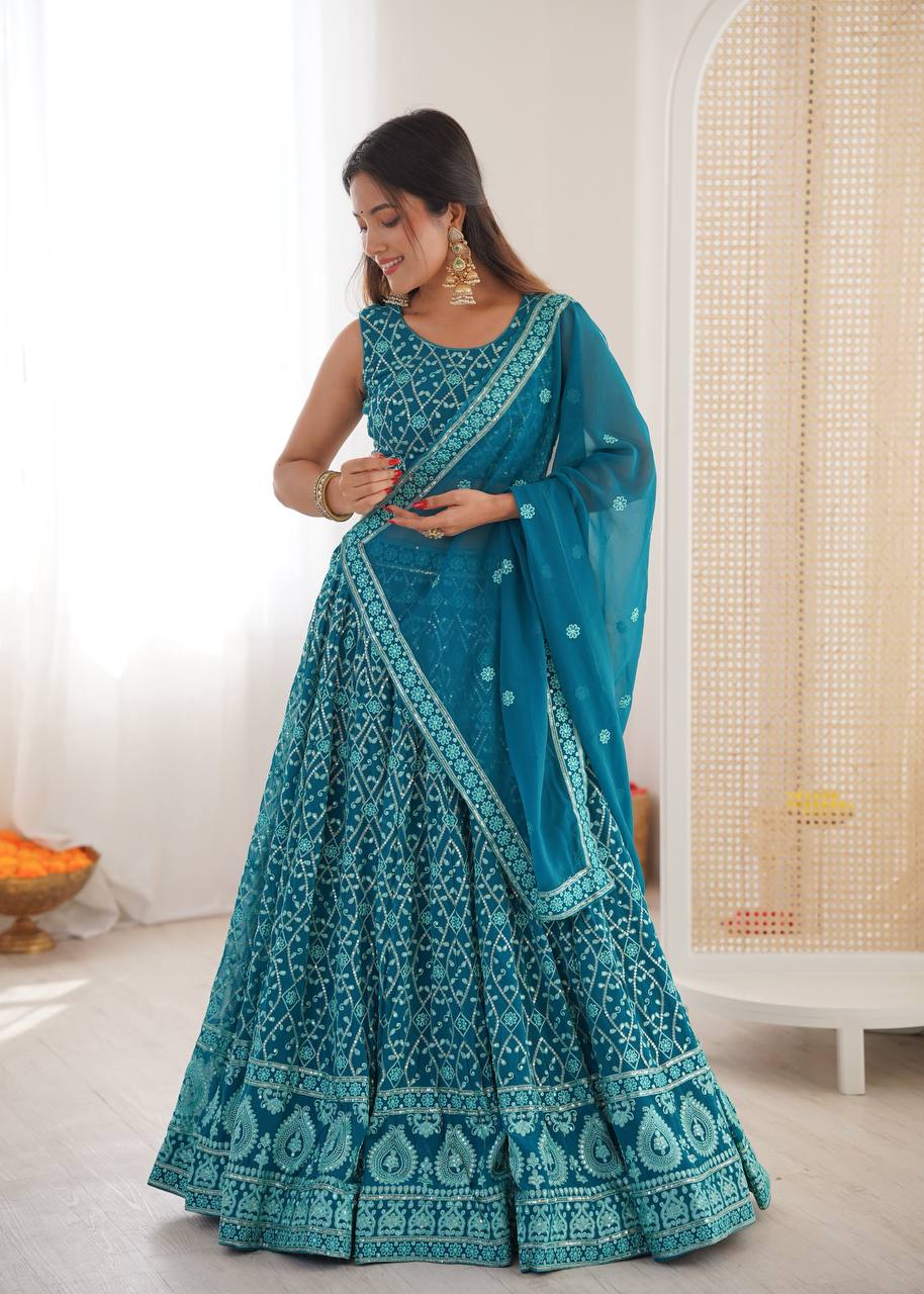 Vastika SP Series Designer Embroidered Lehenga Set