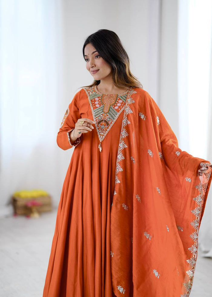 Vastika Elegant Embroidered Anarkali Three Piece Set