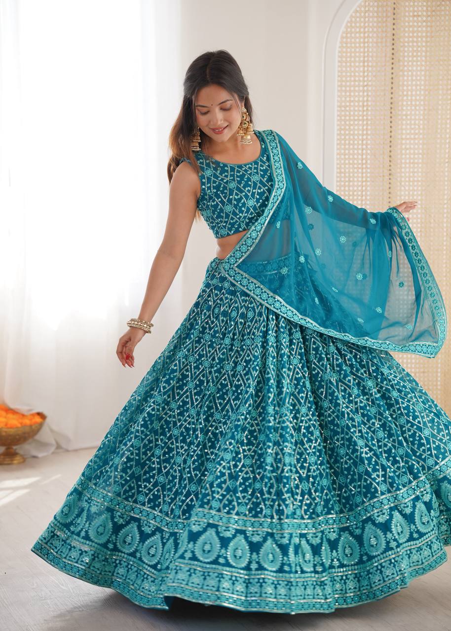 Vastika SP Series Designer Embroidered Lehenga Set